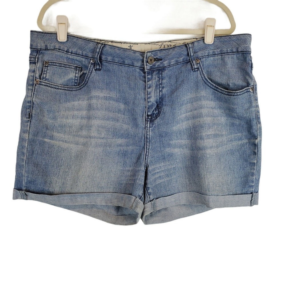 ZD Preminum Zana Di Demin Plus Size Cuffed Jean Shorts Size 18 Pockets